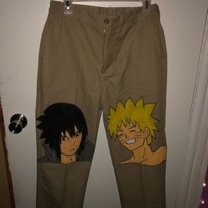hand painted anime pants !